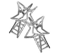 CRILSTYLEO 2pcs Star Hair Clips for Girls Metal Five- Design of Hairpins for Easy Styling Hair Accessories and Little Girls