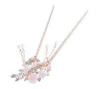 CRILSTYLEO 2pcs Vintage Flower Hair Fork with Tassel Retro Hair Sticks Accessory for Women Elegant Pearl Design for Parties and Celebrations Ethnic Style Hairpin