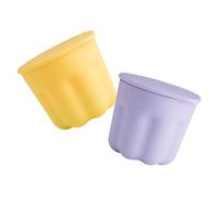 CRILSTYLEO 2sets Silicone Makeup Brush Cleaning Bowl Compact Design for Brush Cleaning Easy to Clean Eyeshadow