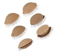 CRILSTYLEO 3pairs Removable Silicone Eyelids for Eyelash Extension Practice Realistic Makeup Training Eyelid Model Replacement for Mannequin Head Skin Tone
