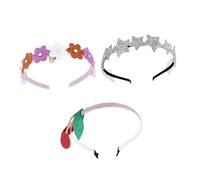 CRILSTYLEO 3pcs Boy Girl Girls Star Glitter Headbands Fine Glitter Hair Bows Hair Accessories for Boys and