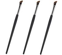 CRILSTYLEO 3pcs Eyeliner and Eyebrow Brush Ergonomic Handle Flexible Bristles for Effortless Application for Travel and Home Use for Beginners and Professionals