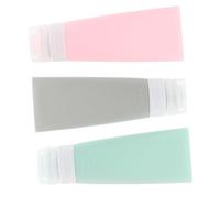 CRILSTYLEO 3pcs Portable Travel Bottles Silicone Shampoo Dispenser Eco-friendly Reusable for Women Toiletries