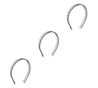CRILSTYLEO 3pcs Wide-tooth Metal Comb Hairband for Women Lightweight Black Headband Teeth for Elderly Use Unique Styling Accessory