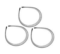 CRILSTYLEO 3pcs Zig Tooth Headband Twining Round Hair Hoops for Women Diy Hair Bands Salon Headband Skin-friendly