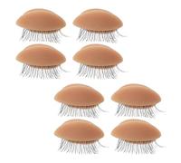 CRILSTYLEO 4pairs Eyelash Extension Practice Mold Creative Training Tool for Beginners and Professionals Removable Eyelids for Realistic Grafting Chic Design Light