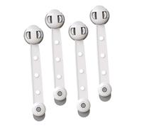 CRILSTYLEO 4pcs Boy Girl Safety Strap Locks Fridge Lock and Cabinet Security Straps Prevent Unwanted Access Easy One-Hand Operation No Tools Required Gray
