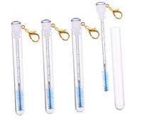 CRILSTYLEO 4pcs Creative Eyelash Brush Keychain Makeup Brush Wands Reusable Lash Tube for Brow Mascara