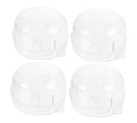 CRILSTYLEO 4pcs Gas Stove Knob Covers Clear Childproof Protector for Kitchen Safety Easy Installation Material Prevents Boy Girl from Turning Stoves and Ovens
