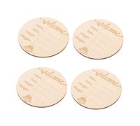 CRILSTYLEO 4pcs Newborn Birth Announcement Sign Photo Props for Hospital Unique Welcome Sign Girl Design