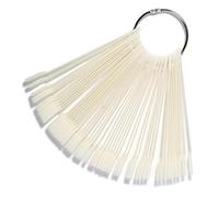 CRILSTYLEO 50pcs Nail Art Polish Display Tips Practice Sticks for Gel Nail Accessories Easy to Organize Manicure Supplies Natural Color Sample Sticks for Training and Display
