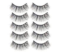 CRILSTYLEO 5pairs False Eyelashes for Women Lightweight Easy to Wear for Stage and Parties and Comfortable for Friends