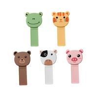 CRILSTYLEO 5pcs Cartoon Toilet Seat Lid Lifters Rubber Toilet Accessories for Home Hotel Dorm Avoid Touching Dirty Surfaces Comfortable and Wear Resistant Design