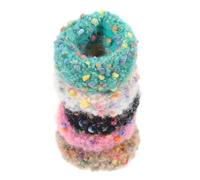 CRILSTYLEO 5Pcs Fuzzy Hair Scrunchies Elastic Ponytail Holders for Women Thick Hair Ties for Winter Fashion Unique Hair Accessories for Various Occasions