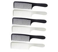 CRILSTYLEO 6-Piece Professional Hair Combs Set for Men Curved Hair Styling Combs Plastic Beard Barber Accessories for Household Use
