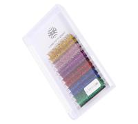 CRILSTYLEO 6pairs Glitter Eyelash Extensions Diy False Lashes for Eye Makeup Random Colors for Halloween and Costumes Safe and Comfortable Wear