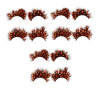 CRILSTYLEO 6pairs Halloween Costume Eyelashes Super Exaggerated False Lashes Natural Material Reusable and Comfortable