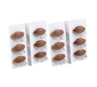 CRILSTYLEO 6pairs Removable Mannequin Replacement Eyelids for Eyelash Extension Practice Realistic Training Tool for Makeup Artists and Beginners