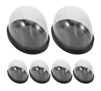 CRILSTYLEO 6pcs Mini Transparent Dome Covers for DIY Crafts Indoor Plant Cloche Clear Plastic Dustproof Display Bell Jar Spherical Micro Terrarium Cloche Home Decoration