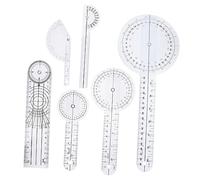CRILSTYLEO 6pcs Plastic Goniometer Rotary Angle Ruler for Joint Measurement Transparent Protractor for Physiotherapy Home Use and Medical Applications