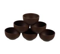 CRILSTYLEO 6pcs Purple Clay Tea Cup Hand-Made Small Kung Fu Teacups Elegant Chinese Drinkware for Afternoon Tea Family Gatherings Special Occasions