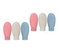CRILSTYLEO 6pcs Shampoo Compatible Organic Travel Bottle Leakproof Squeeze Bottle for Lotion Portable
