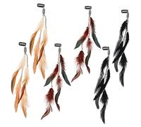 CRILSTYLEO 6pcs Vintage Hair Accessories Bohemian Plume Hair Extensions Clip for Festivals Parties and Cosplay Events