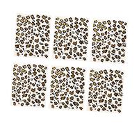 CRILSTYLEO 6sheets Leopard Pattern Hot Stamping Stickers Rub Transfers for Crafts Decorative Film Transfer