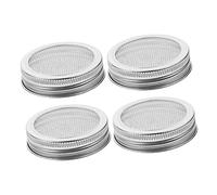 CRILSTYLEO 70/86mm Jar Sprout Lids 4pcs Stainless Steel Mesh Lids for Sprouting Sprouting Screen Sprouts Growing Kit