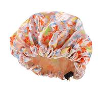CRILSTYLEO Adjustable Boy Girl Sleep Hat Reusable Boy Girl Shower Cap for Bathing Face Washing and Swimming Double Layer Design Firm Fit for Boys and Girls Floral