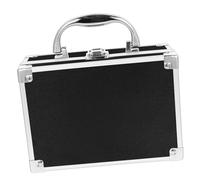 CRILSTYLEO Aluminum Alloy Portable Makeup Case Small Cosmetic Tool Storage Box Stylish Organizer for Makeup Artists and Stylists Durable and Design Black