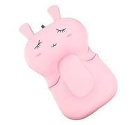 CRILSTYLEO Baby Bathtub Mat Newborn Soft Bath Seat Pink Princess Non-Slip Bath Cushion for First Bath