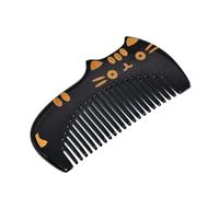 CRILSTYLEO Buffalo Horn Hair Comb Portable Anti-static Creative Styling Tool for Women Cute Cartoon Design for Home and Travel
