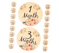CRILSTYLEO Celebrate Baby Growth Milestone Discs Set Wooden Wooden Milestone Cards Photo Props