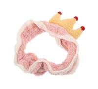 CRILSTYLEO Coral Fleece Face Washing Headband for Women Soft Comfortable Makeup Hairband Wide Plush Spa Facial Hair Accessory Cute Crown Design for All Hair Types