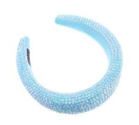 CRILSTYLEO Elegant Rhinestone Headband for Women Wide Rim Hair Hoop Accessory Sparkling Crystal Bridal Hairpiece for Weddings Parties and Special Events Eco-friendly Lightweight Design