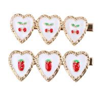 CRILSTYLEO Elegant Women Hair Clip 2pcs Heart Cherry Pattern Hair Barrettes Fashion Accessories for Girls Women