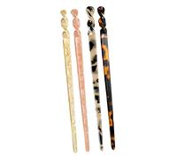 CRILSTYLEO Elegant Women Hair Pin Set 4pcs Acetate Decorative Hair Pins for Styling