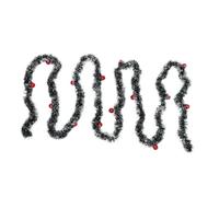 CRILSTYLEO Festive Christmas Garland Decoration with Balls Soft and Iron Wire Construction Vibrant Xmas Party Supplies for Classroom Home Office Enhances Holiday Spirit and Warmth