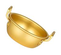 CRILSTYLEO Korean Aluminum Alloy Rice Wine Bowl Soup Bowl Aluminum Bowl for Prep Cooking Home Mixing Bowl Rice Bowls Home Small Bowl Kitchen Utensil Noodles Storage Container Golden