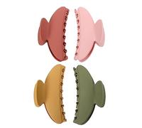 CRILSTYLEO Large Hair Jaw Claw Clips 4 Pack Candy Color Hairpin Non-slip Ponytail Holder Hair Clips Ladies Random Color