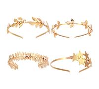 CRILSTYLEO Leaves Headdress Pearl Headband Bridal Rhinestone Hair Band for Wedding Party
