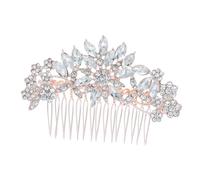 CRILSTYLEO Luxury Navy Hair Accessories for Wedding Rhinestone Bridal Hair Combs Wedding Accessories