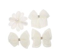 CRILSTYLEO Luxury Pearl Bow Hairpin Rhinestone Hair Clip Set Alligator Hair Clips for Women Add Elegance to Your Hairstyle