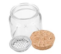 CRILSTYLEO Manicure Nail Dish Cup Wooden Lid and Stainless Steel Mesh Dappen Dish for Nails for Mixing Powders and Glitter for Art and Professionals