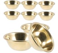 CRILSTYLEO Meditation Yoga Incense Bowl 7pc Brass Water Offering Bowl Exquisite Buddhism Cup for Ritual