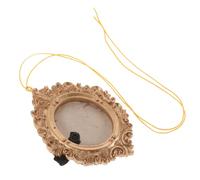 CRILSTYLEO Mini Vintage Picture Frame Ornament for Christmas Tree Creative Hanging Pendant Wall Decoration Antique Photo Display Festive Home Decor