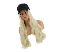 CRILSTYLEO One-piece Women Hair Wig Cap Summer Wedding Hat Long Curly Hair Wig Fashionable Hairpiece for Ladies Extension Hat