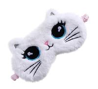 CRILSTYLEO Plush Cartoon Cat Eye Mask for Lightweight Sleep Blindfold for Travel Camping and Home Use Blocks Light for Restful Sleep