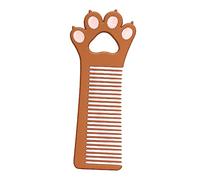 CRILSTYLEO Portable Cat Paw Zinc Alloy Hair Comb for Girls Fine Tooth Design Durable and Travel-friendly Hair Styling Tool Boy Girl and Cat Lovers Brown